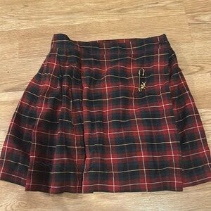 Plaid skirt great for holidays